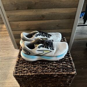 Brooks Glycerin 21 running Shoes - Light Gray and Blue